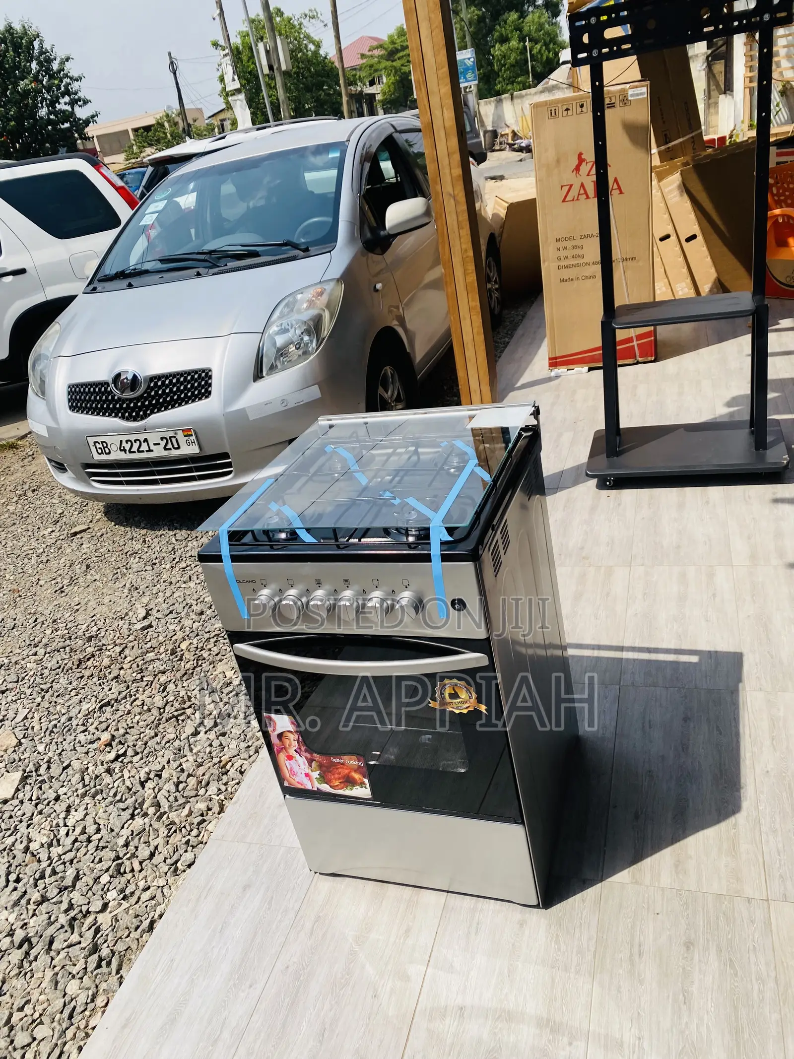 Affordable Volcano Gas Oven 4 Burner With Oven Grill,Gray