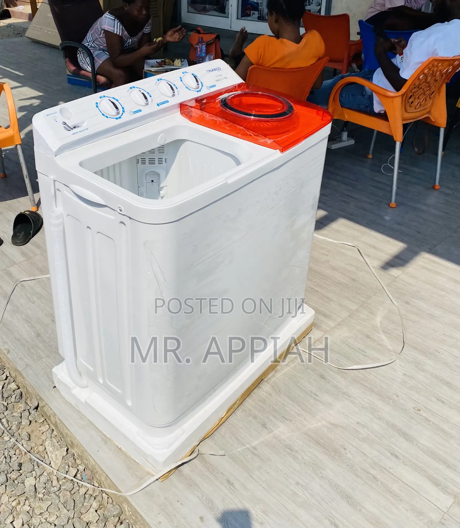Lovely Design Nasco 11kg Top Loa Washing Machine(Red/White)