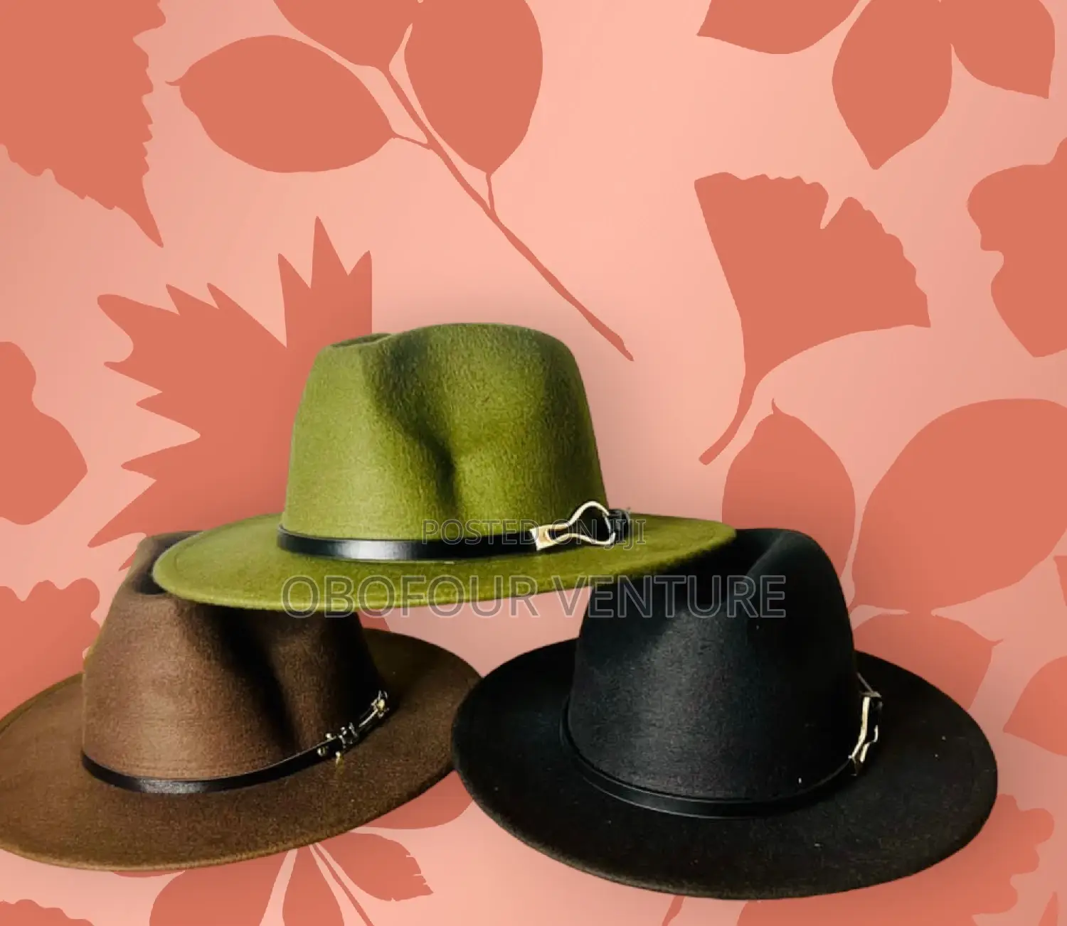 Men and Women Fedora Hat Stylish Hat With Elegant Designs. Black. Vips