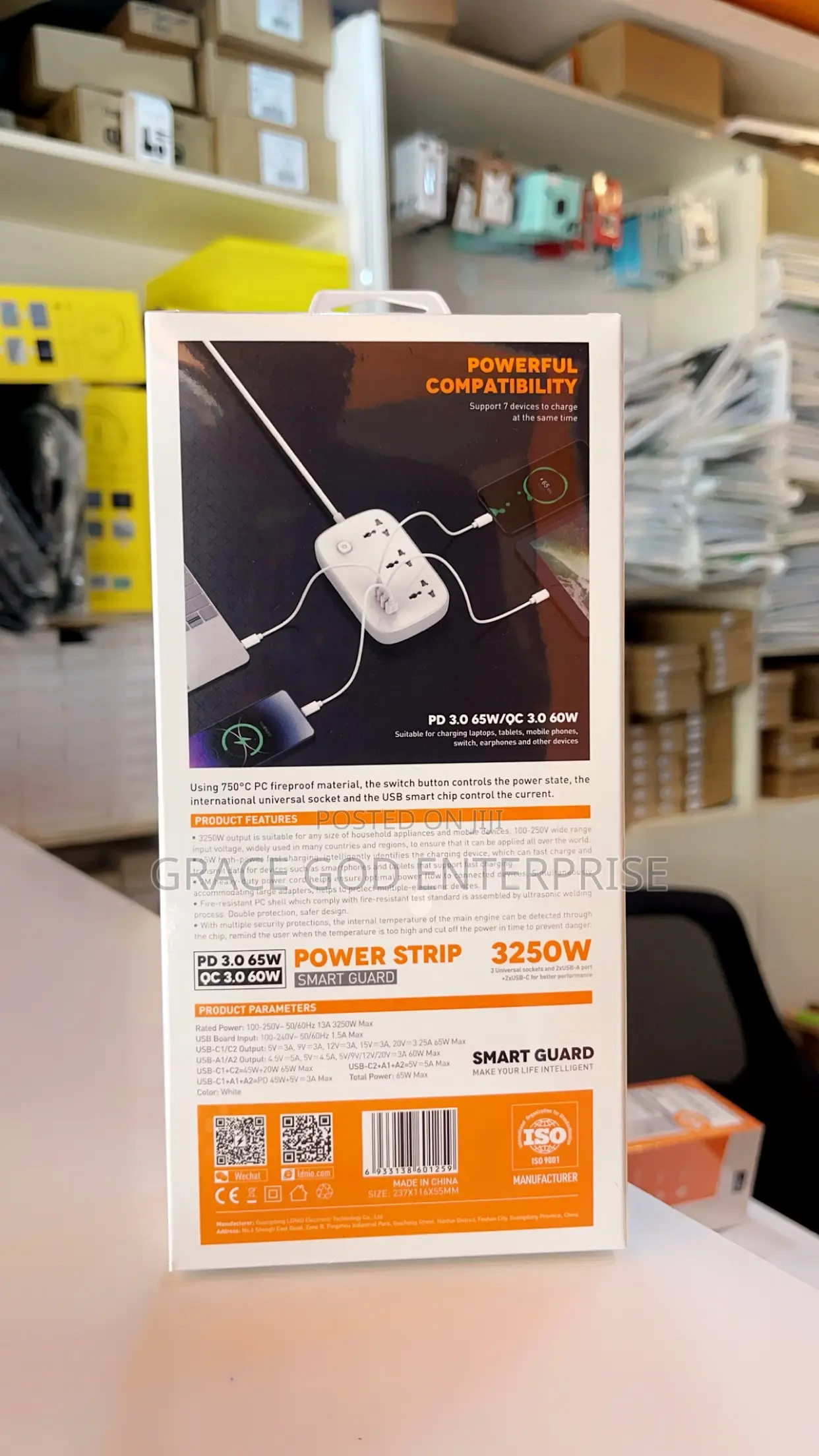 LDNI0 High Wattage Power Strip With 65W Gan Charging