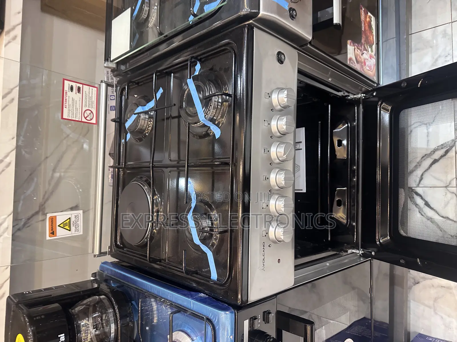 Great New Volcano Grey Gas Electric  Cooker 3-1 Stove