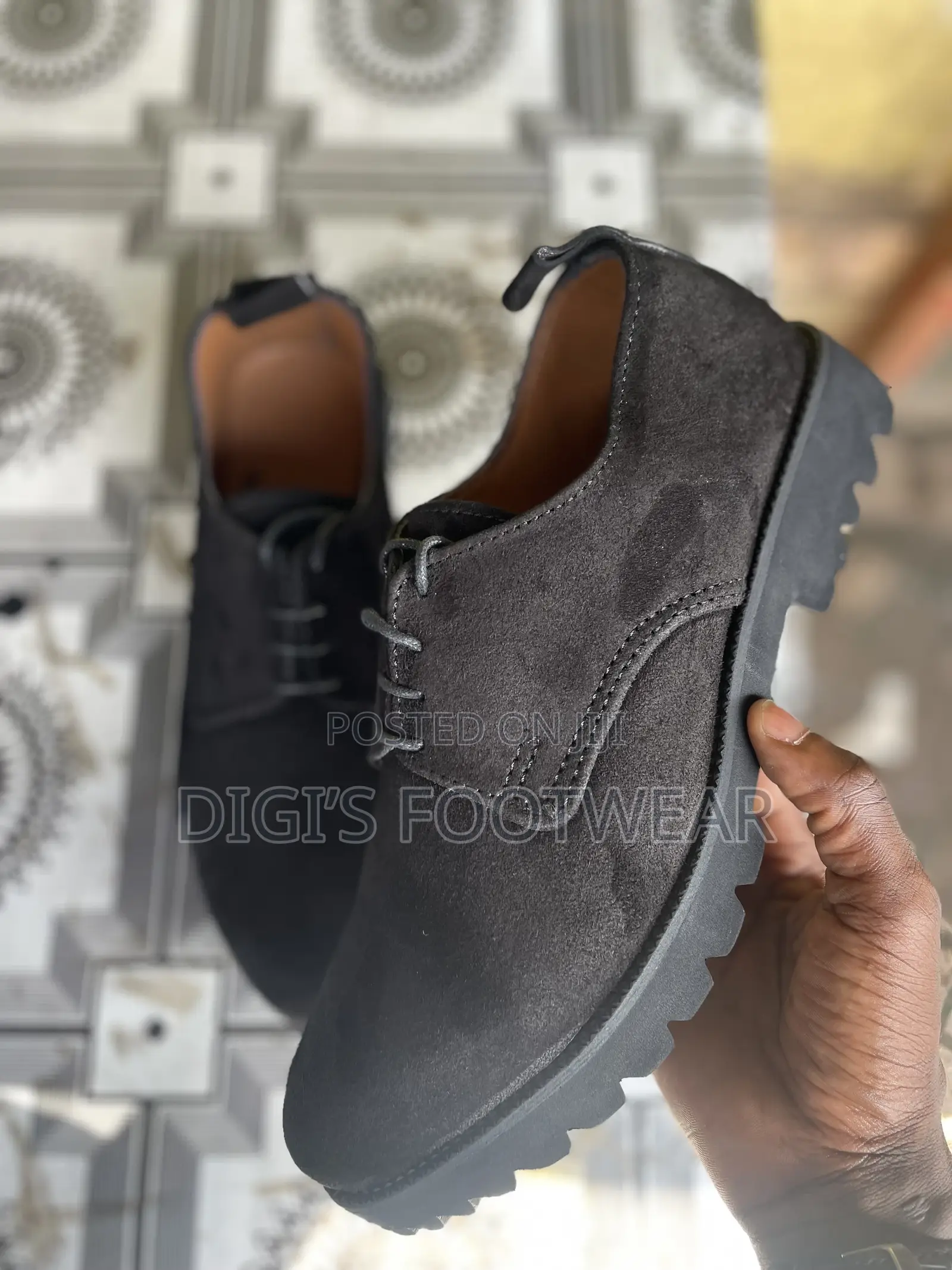 Black Suede Lace Shoes