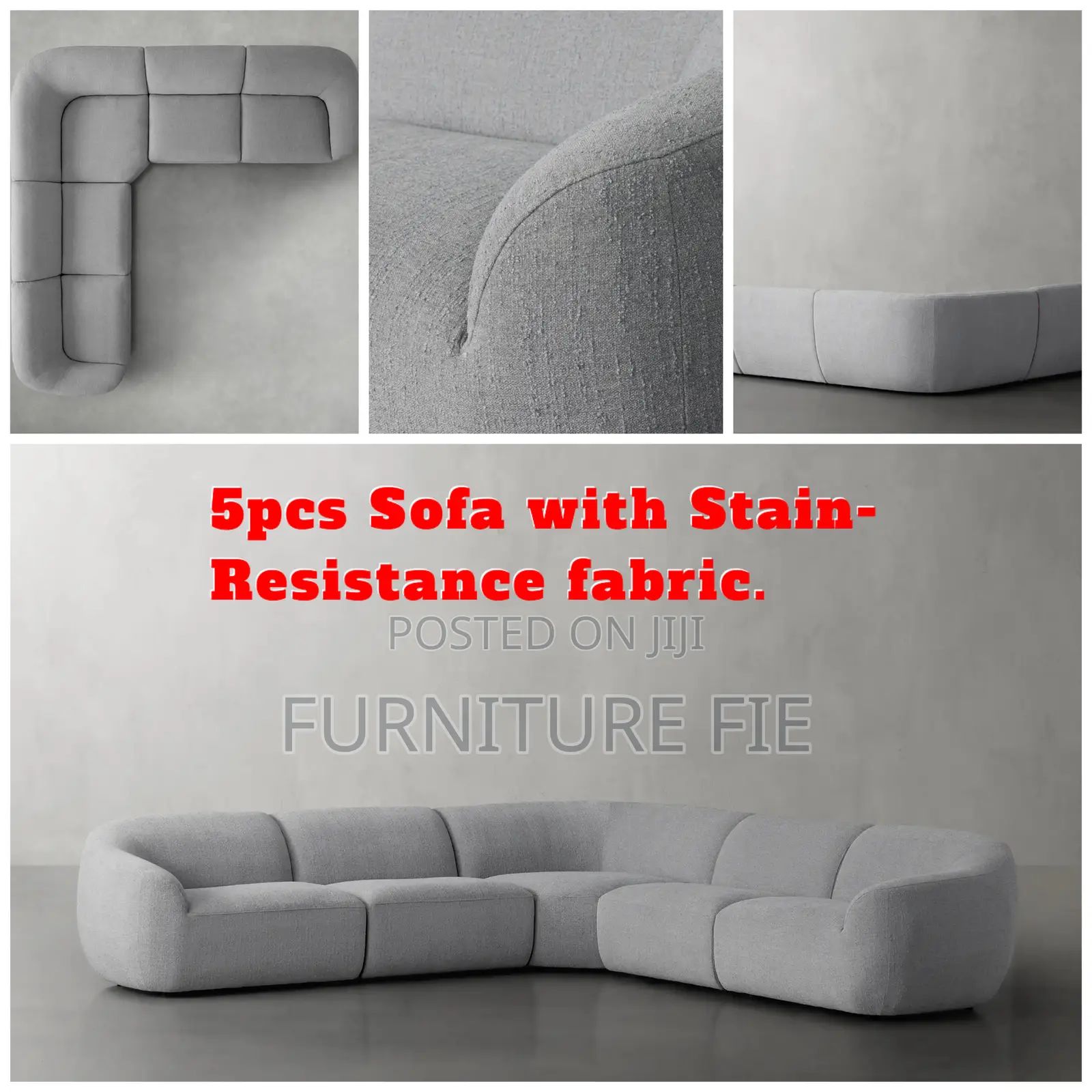Holmes Stain-Resistance Five Piece Sectional From Arhaus Usa