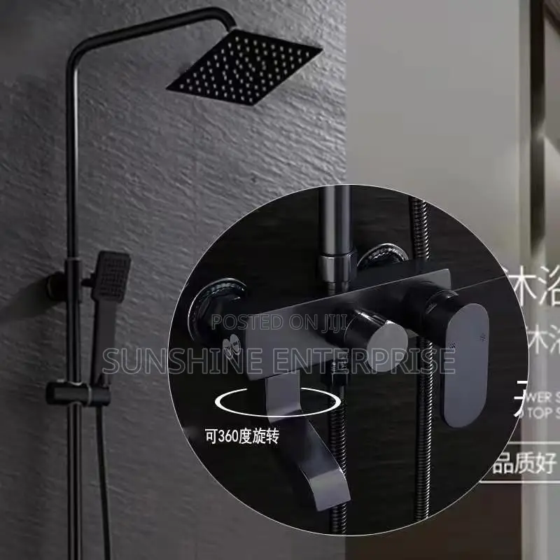 All Black 3in1 Hot and Cold Bathroom Shower