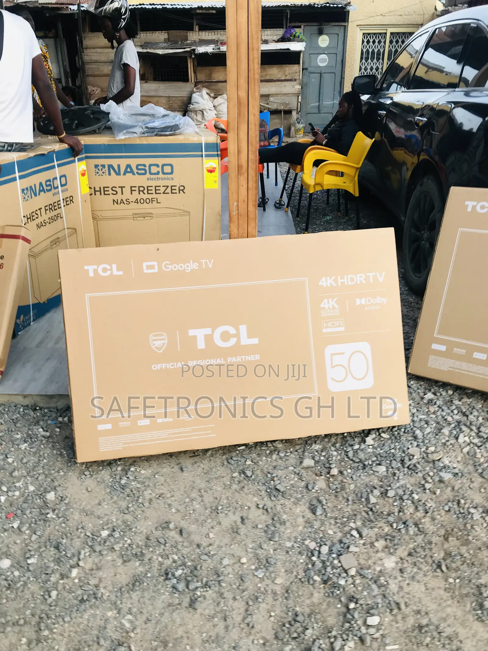 Black TCL 50 Inches Glossy Led P635 Smart Tv