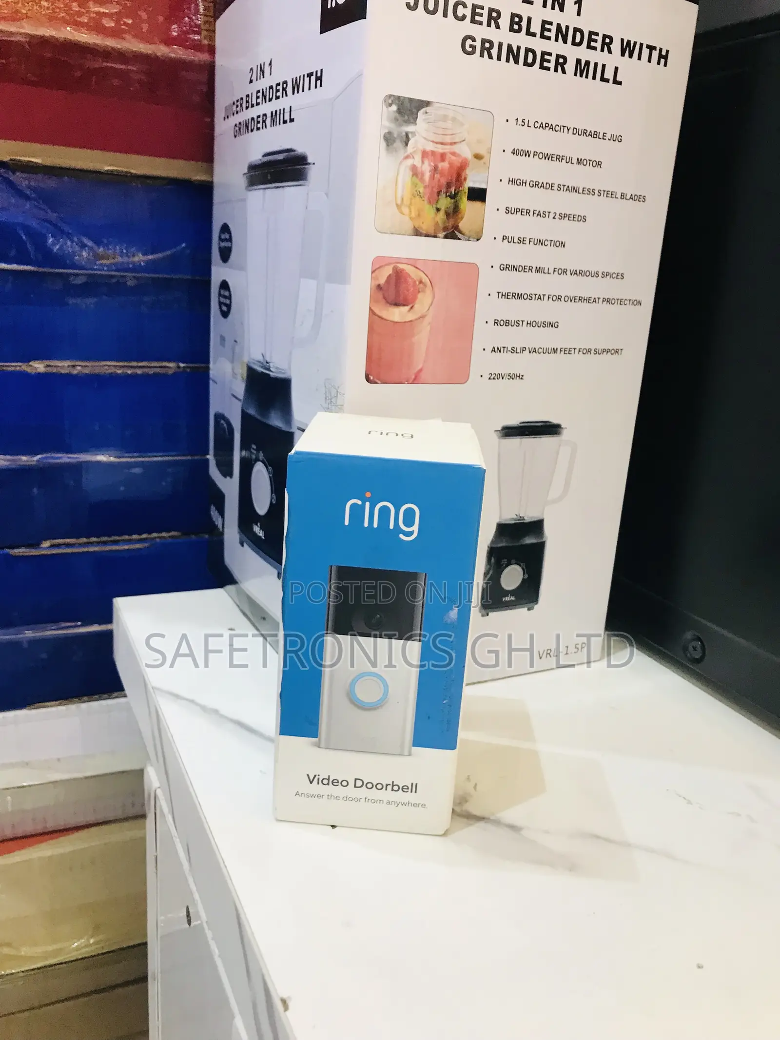 White/Black Ring Video Door Bell Original 