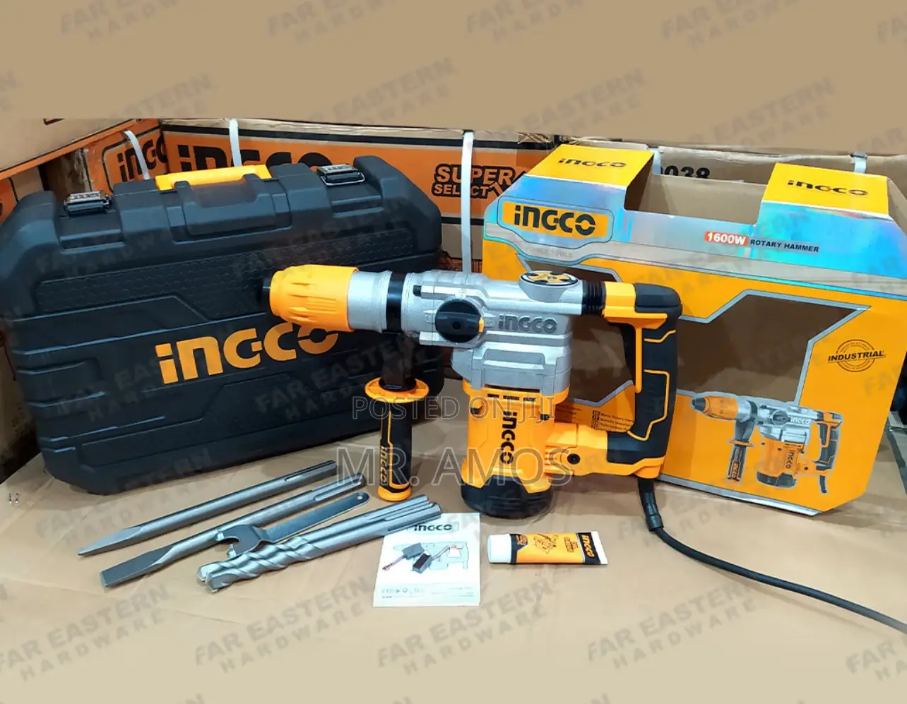 1600 Watts SDS Max Rotary Hammer Drill 40mm - Rh