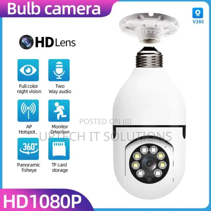 360 Camera, Light Bulb Camera Full Hd 1080p .