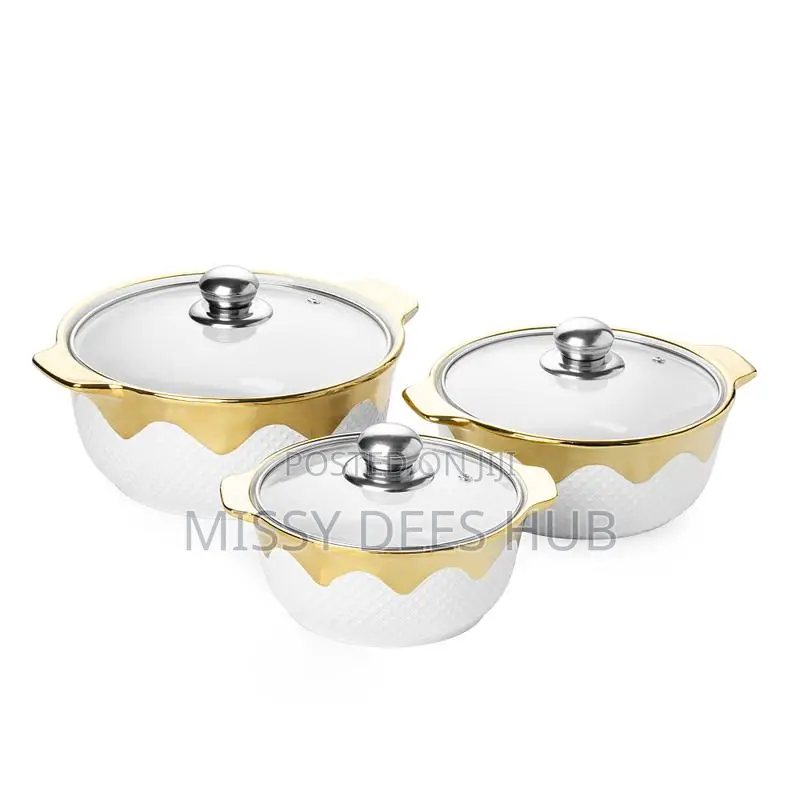 3pcs Ceramic Soup Pot