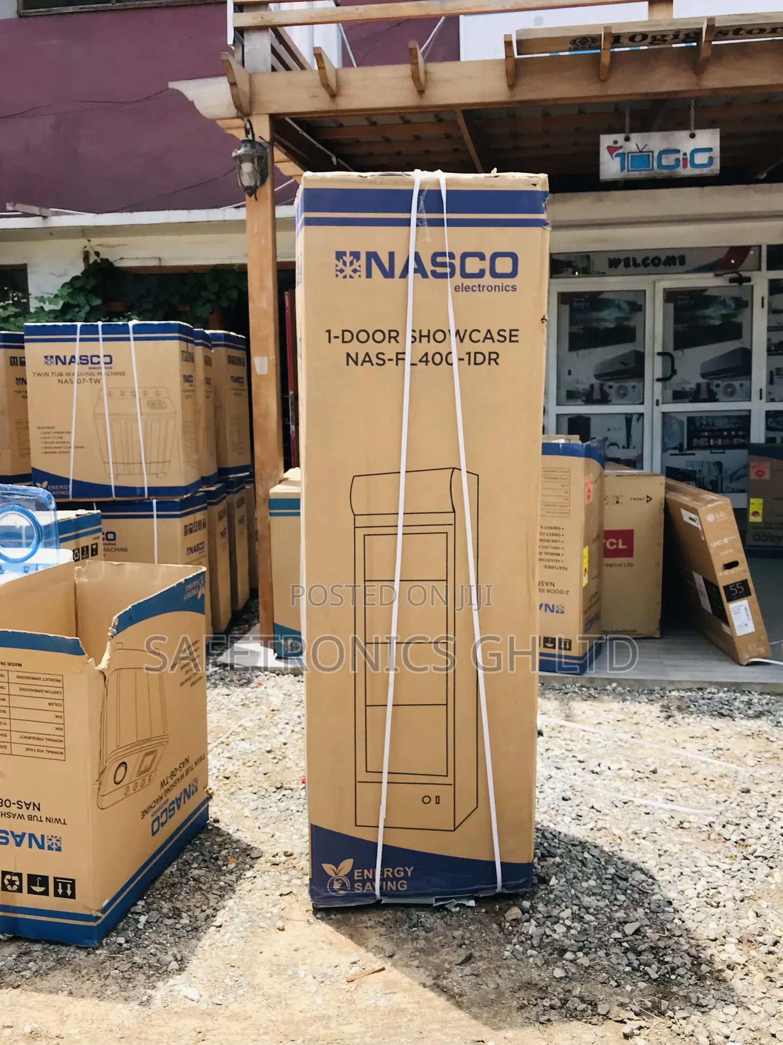 Display Nasco Nas-Fl400–Dr Glass Singledoor Fridge