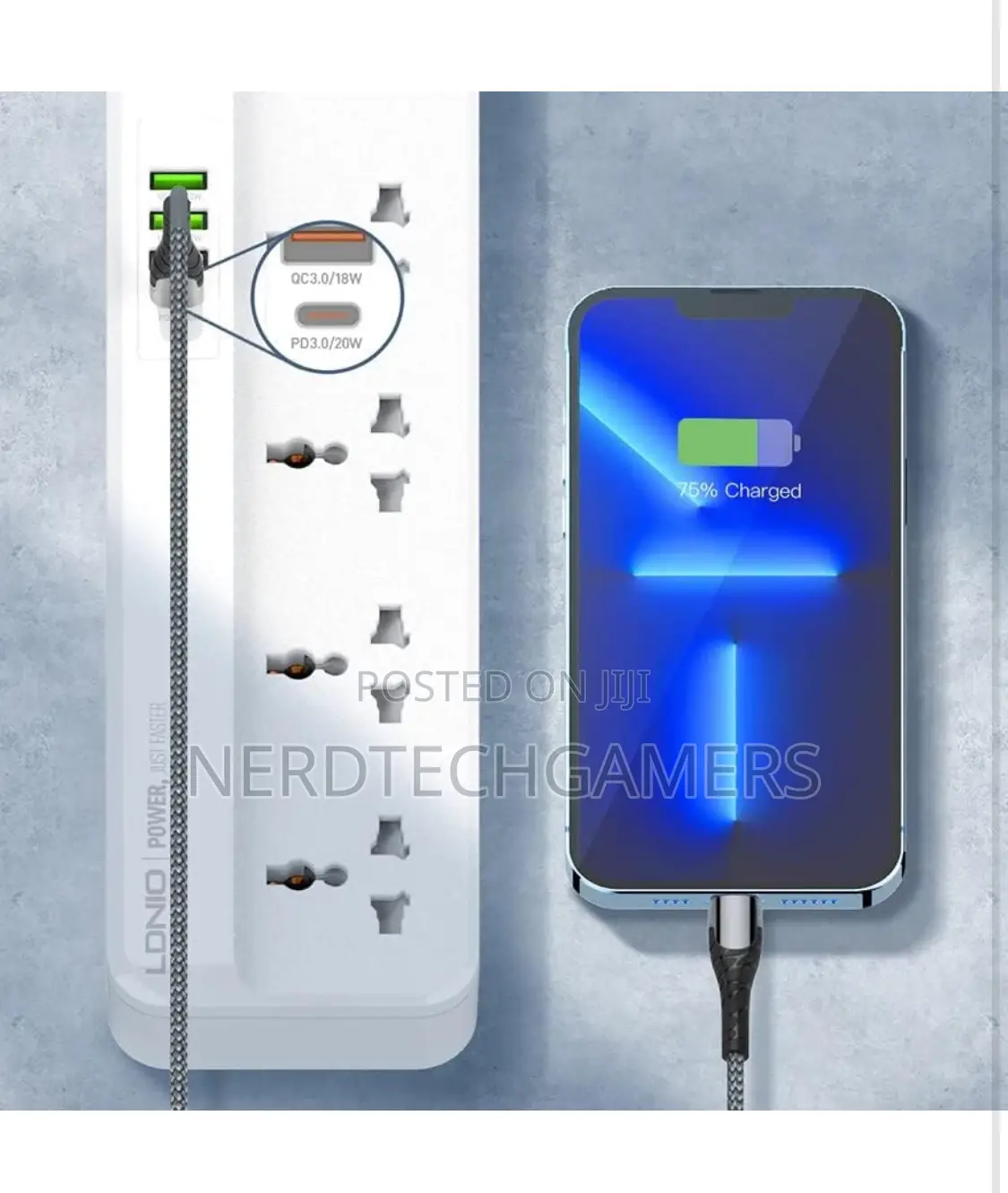 LDNIO SC5415 Surge Fast Charging Power Strip - White
