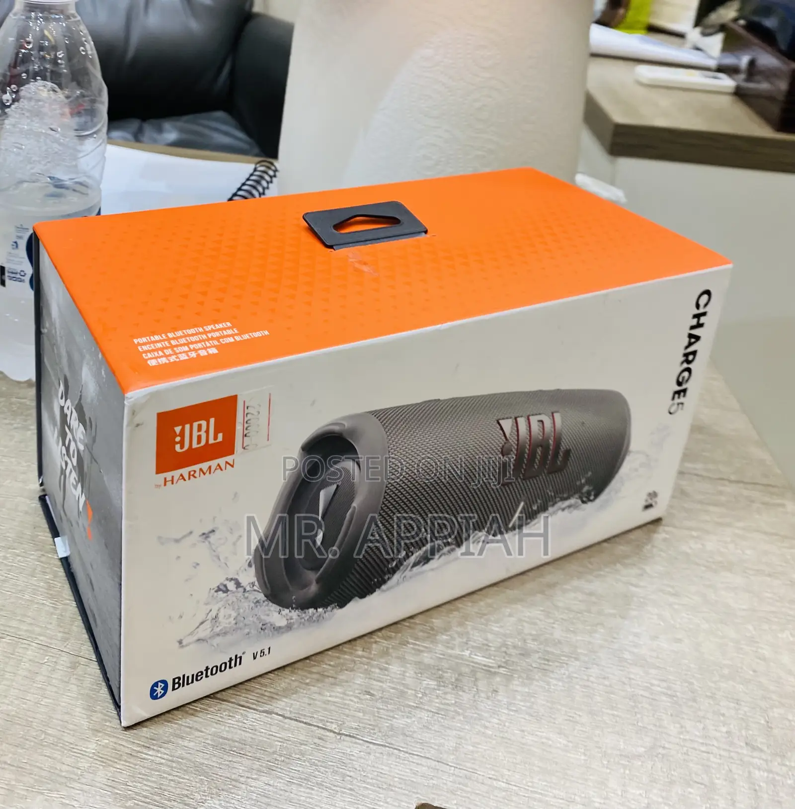 Shop Durable JBL Charge 5(Gray) Portable Speaker,40W.