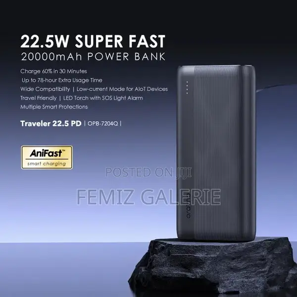Oraimo Traveler 22.5 PD 20000mah 22.5W Power Bank