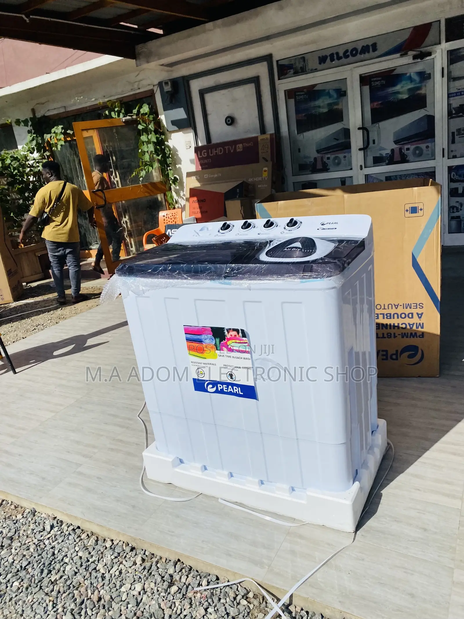 Semi-Automatic Pearl 18kg Top Load Washing Machine +Spin Dry