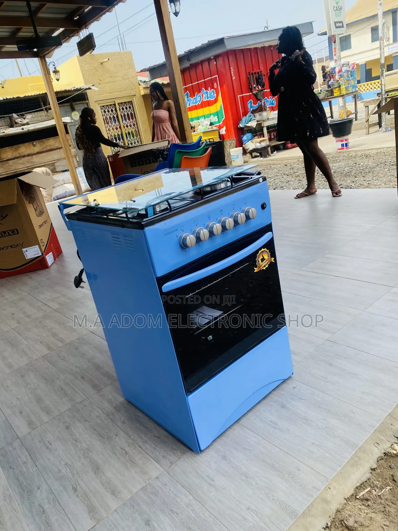 Shop Affordable Volcano 50x50 4 Gas Burner With Oven(Blue).