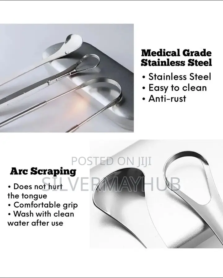 3in1 Stainless Steel Tongue Scrapers