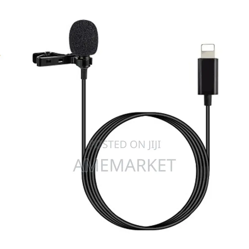 Lavalier Microphone iPhone Video Audio Recording. Lighting