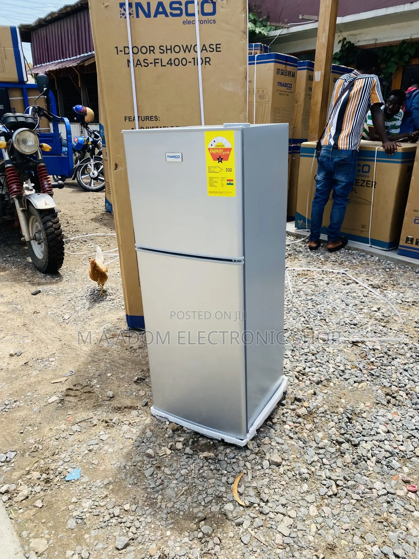 Nasco Double Door Electric Top Freezer Fridge Nas D2-13fl.