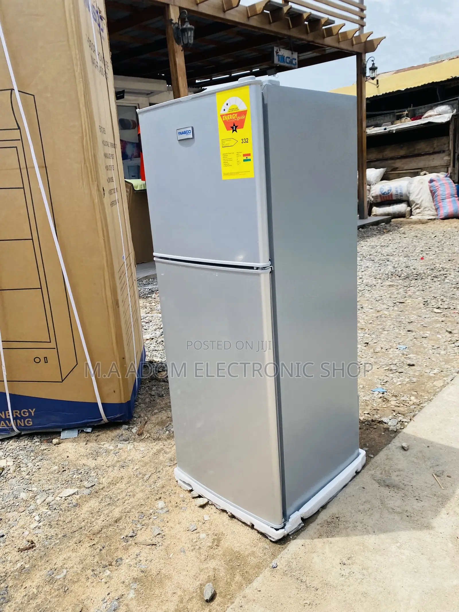 Durable Nasco Nas D2-13fl Top Freezer Electric Fridge(Gray).