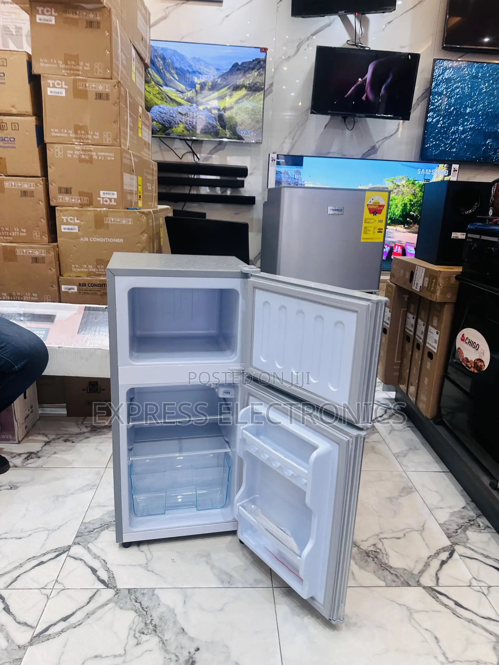 Free Standing Fridge Nasco Double Door Nasf-120fl