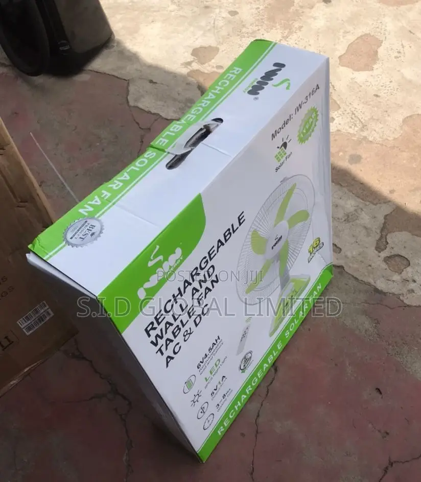 Wonderful Rechargeable Solar Standing Fan