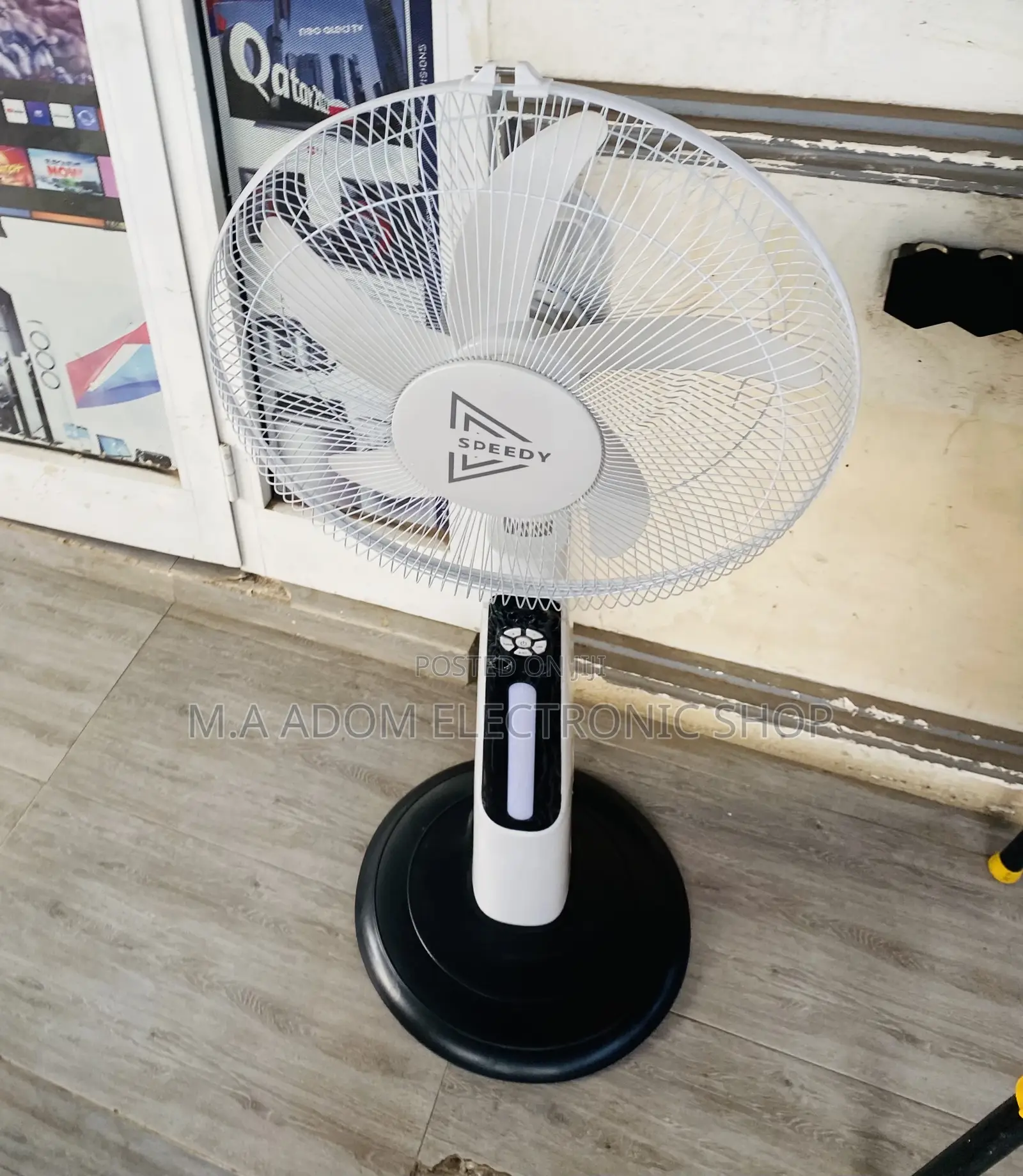 Fresh in Box Speedy Rechargeable Electric Standing Fan.
