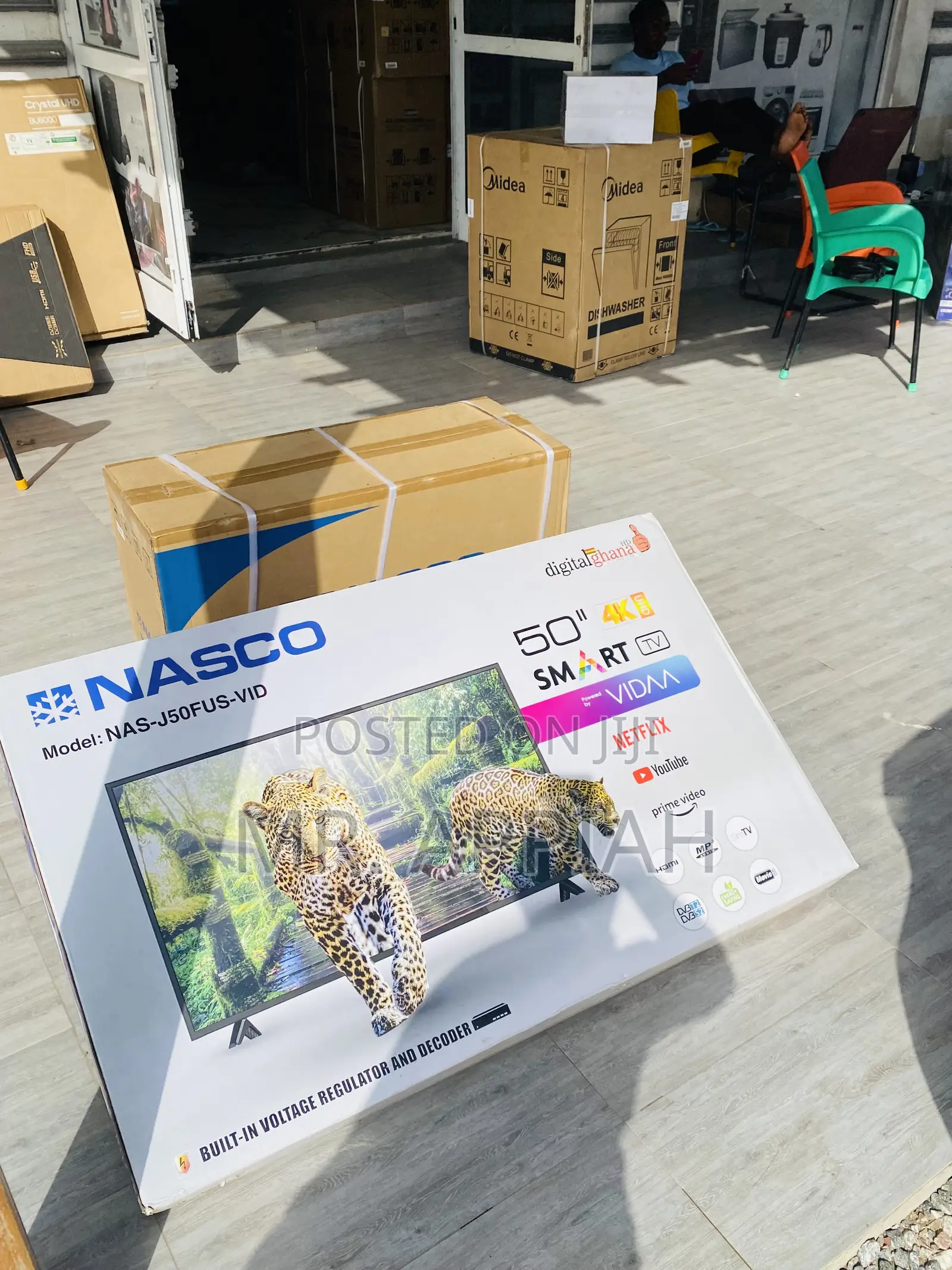 Authentic Nasco 50 Inch Led Uhd/ Smart Satellite(Black).