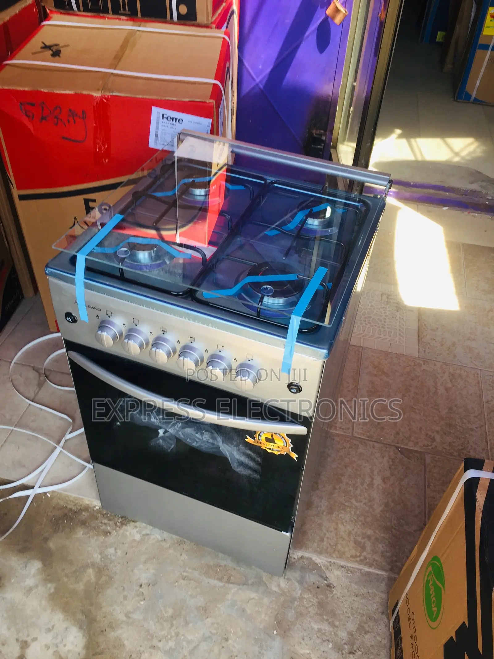 Range Cooker Volcano 4burner 50/50 Ignition