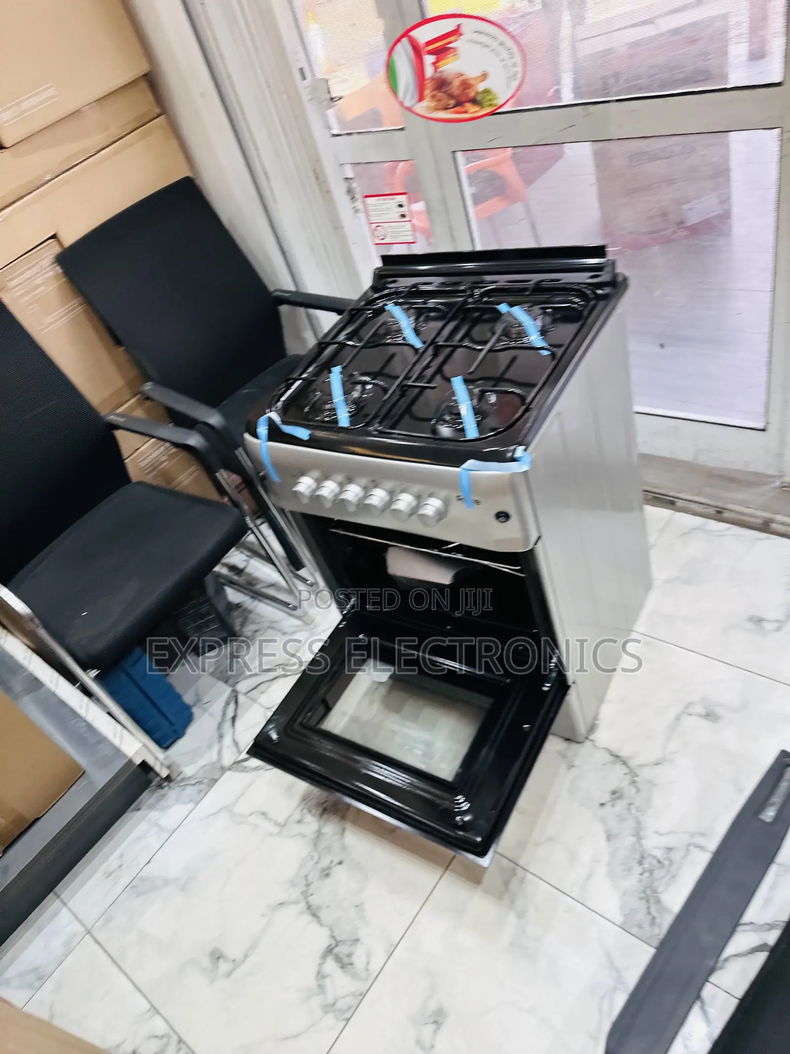 Sliver 60/60 Smart 4burner Gas Cooker Oven Grill