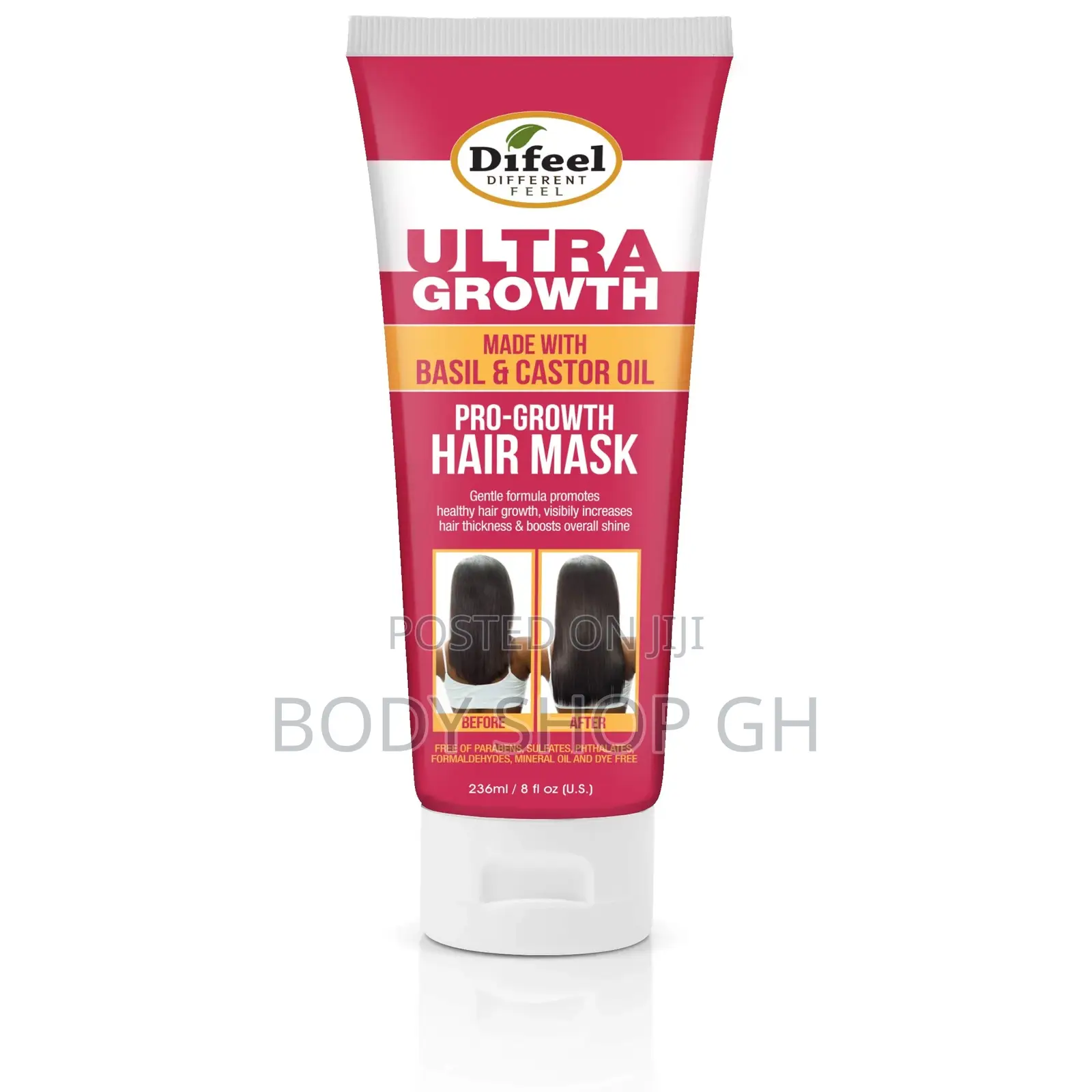 Ultra Growth Basil Castor Oil Pro Growth Hair Mask 8 Oz.