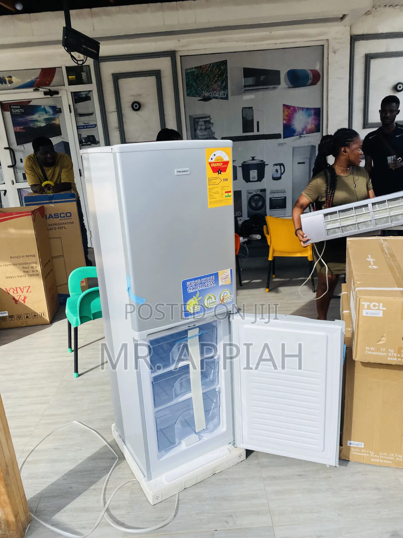 Sealed in Box Nasco Nasd2-20 Electric Fridge(158ltr)Gray.