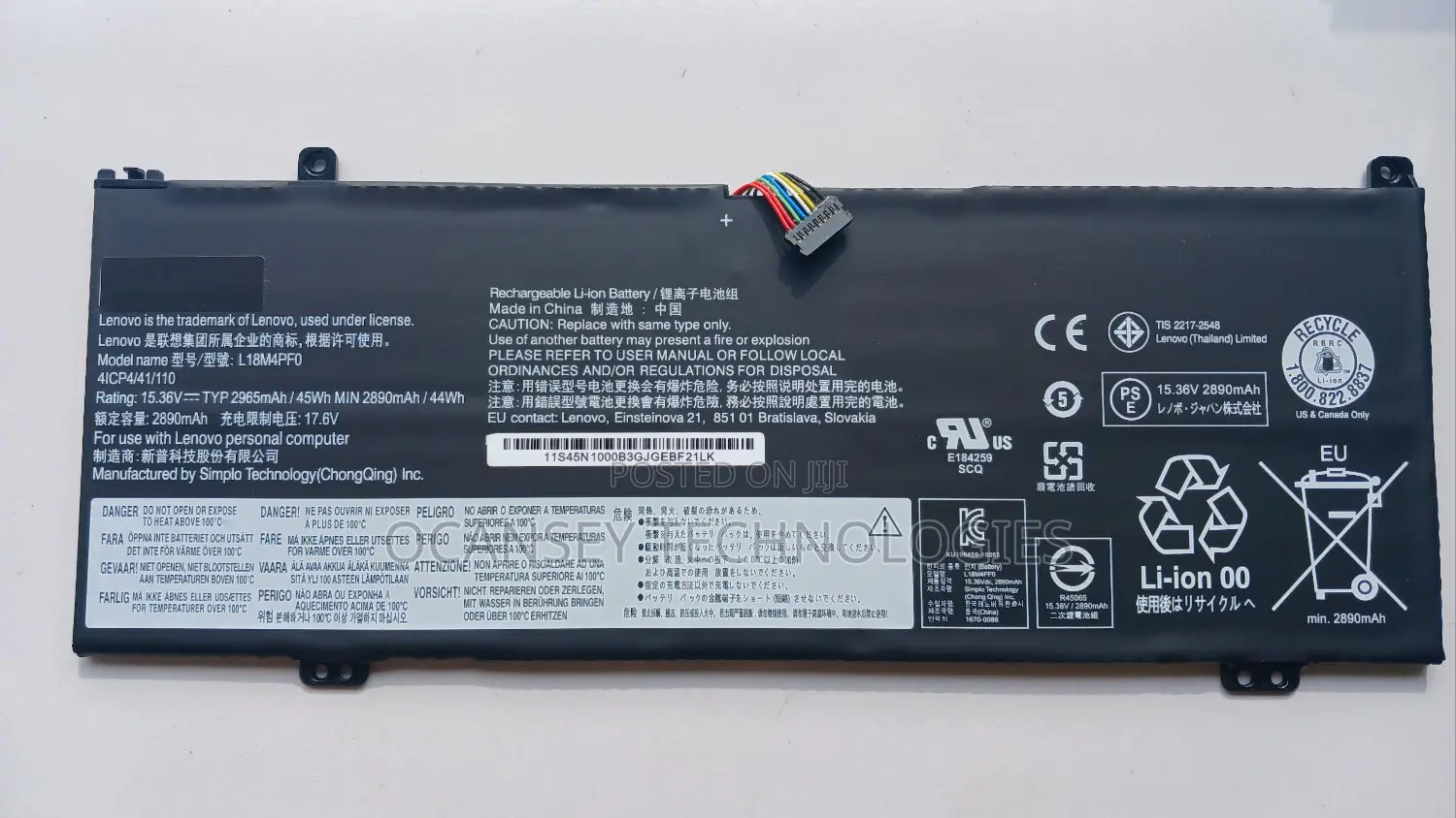 Original Lenovo L18c4pf0 Battery for Thinkbook 13s /14s