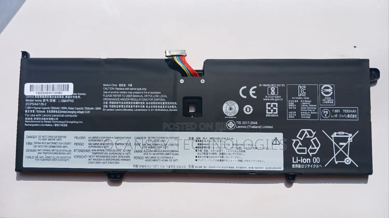 Original Lenovo L18c4ph0 Laptop Battery for Yoga C490