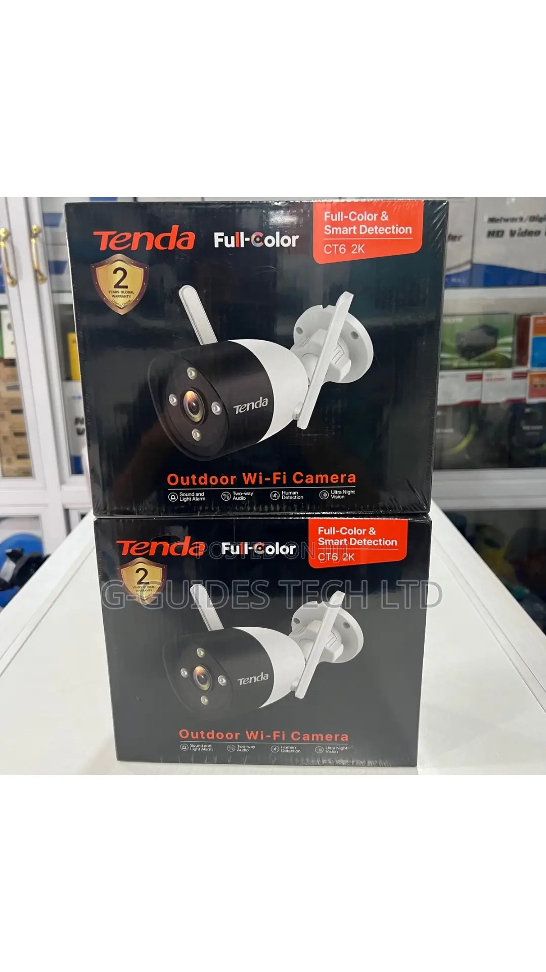 Tenda Outdoor Wi-Fi Camera Full-Color and Smart Detection Ct6 