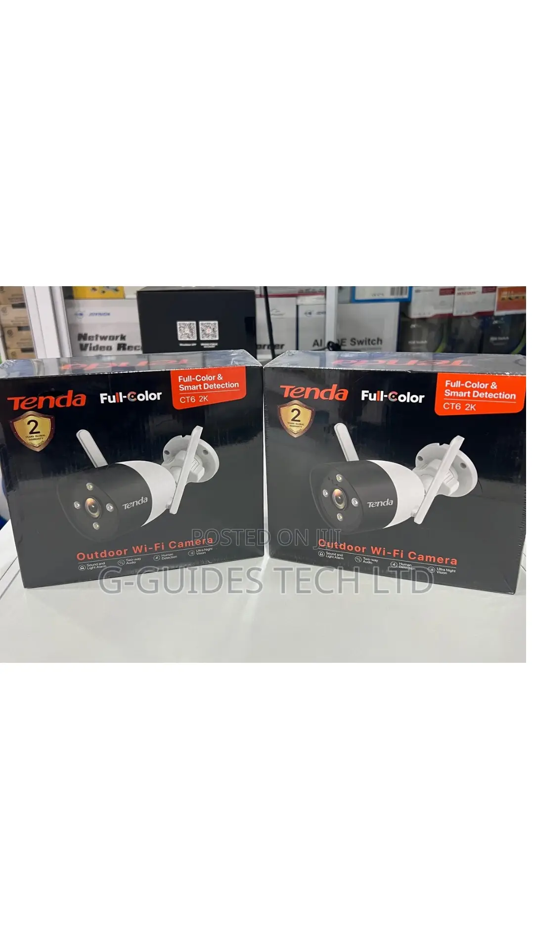 Tenda Outdoor Wi-Fi Camera Full-Color and Smart Detection Ct6 