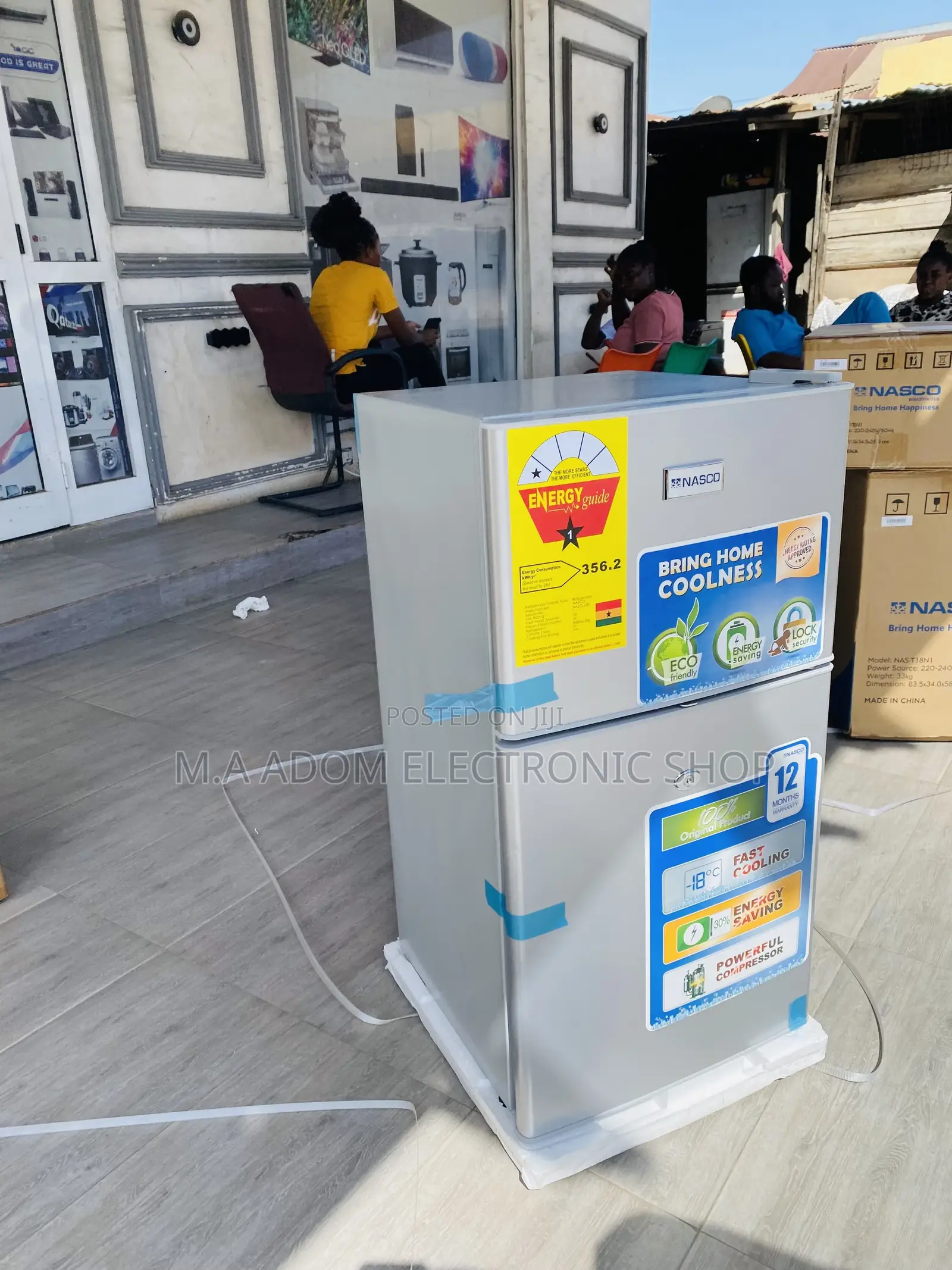 Energy Saving Nasco Nasf2-120 Top Freezer Electric Fridge.