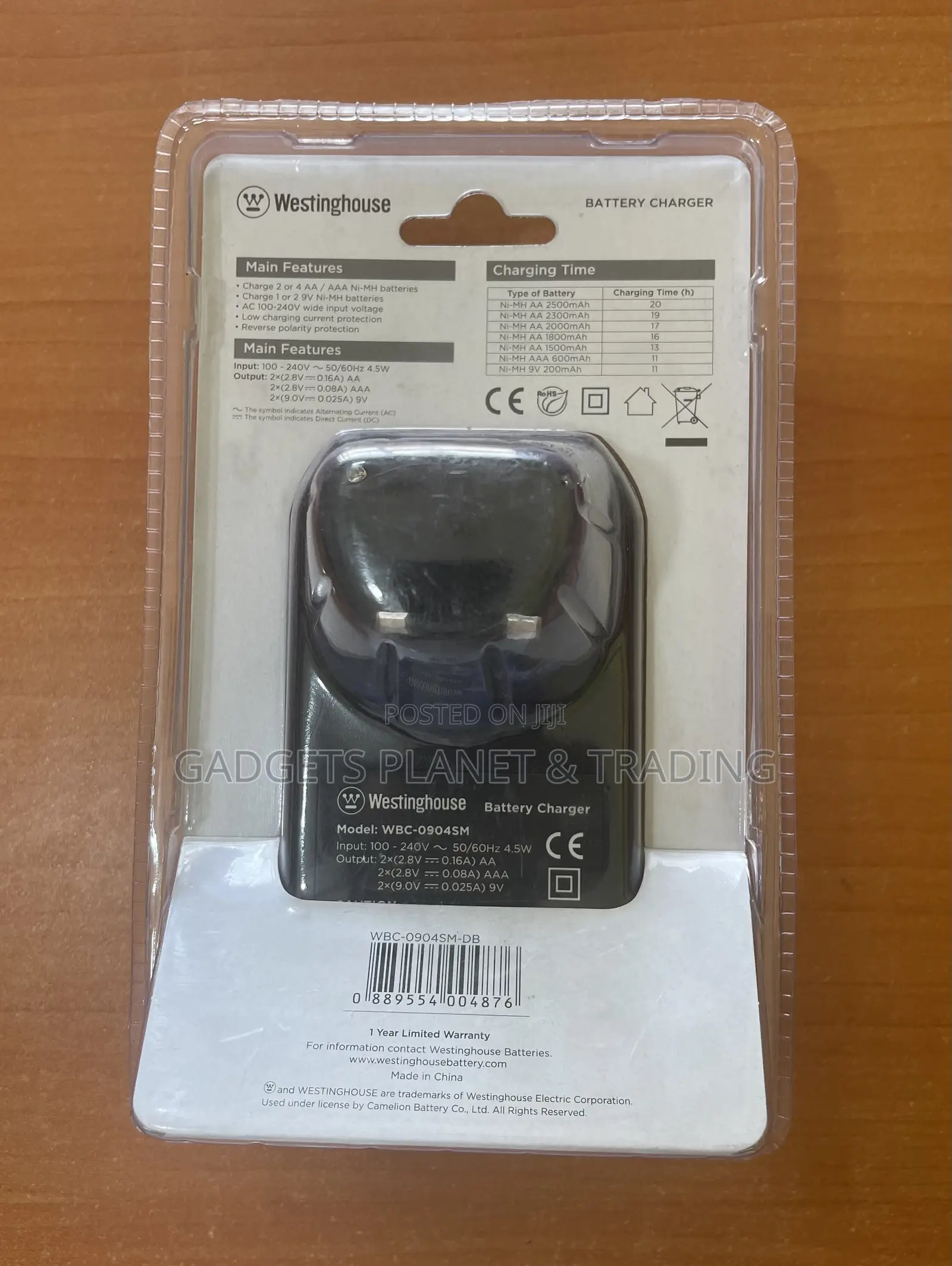 Westinghouse Standard Battery Charger for Ni-Mh (Aa Aaa 9v)