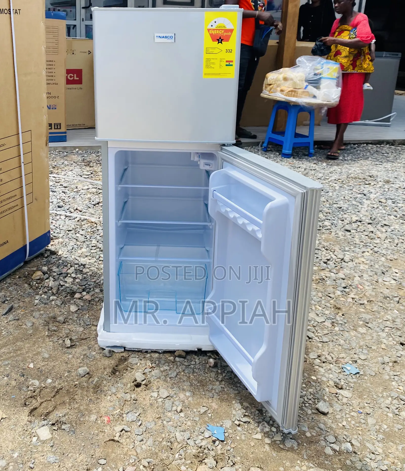 Original Nasco Double Door Electric Fridge(Nasf2-13 Fl)Gray