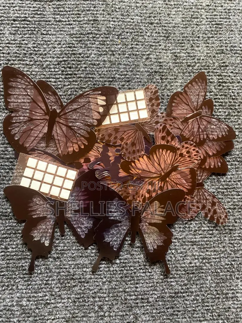 24pcs 3d Colourful Crystal Butterfly Wall Stickers