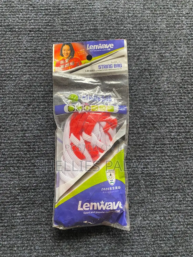 Sports Mesh Equipment Bag White+Red/Lw-0583