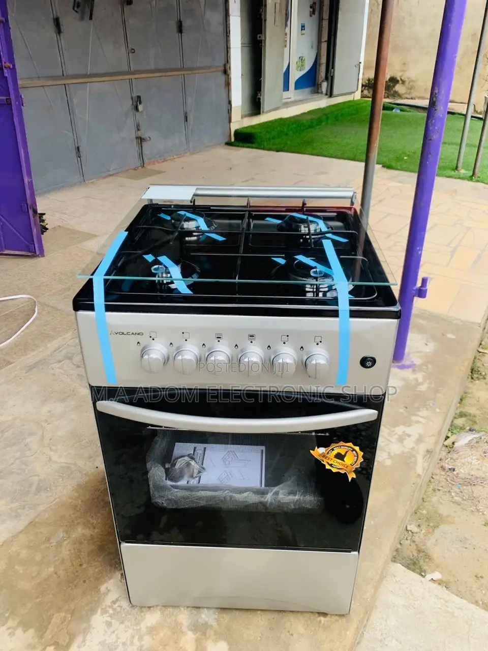 Well Design Volcano Oven and Grill 4 Burner(Gray).