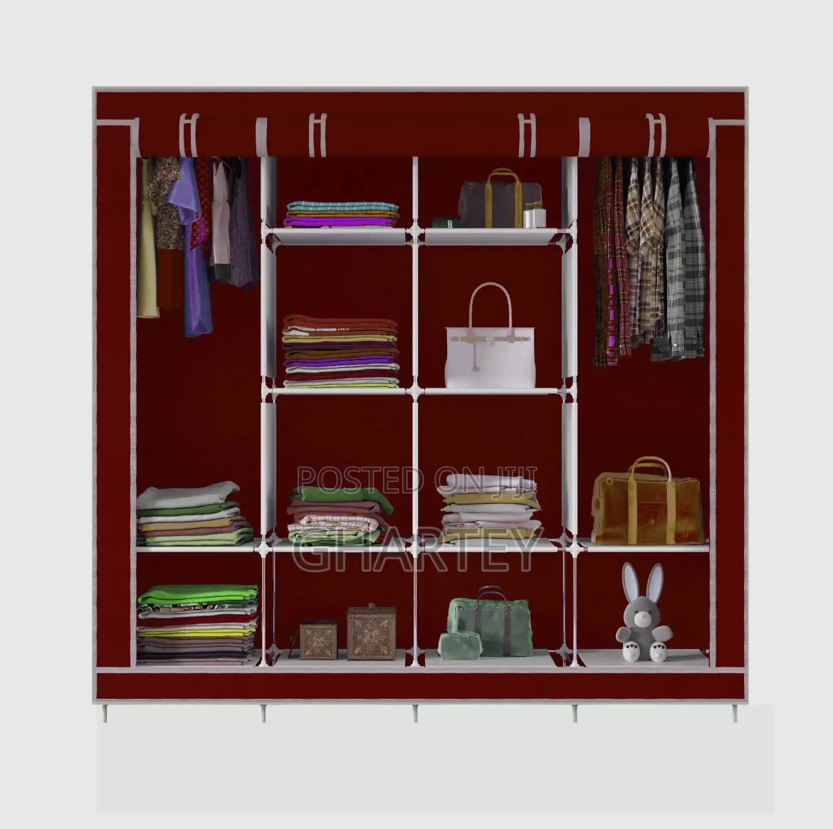 4 In 1 Carbon Steel Foldable Wardrobe Wine