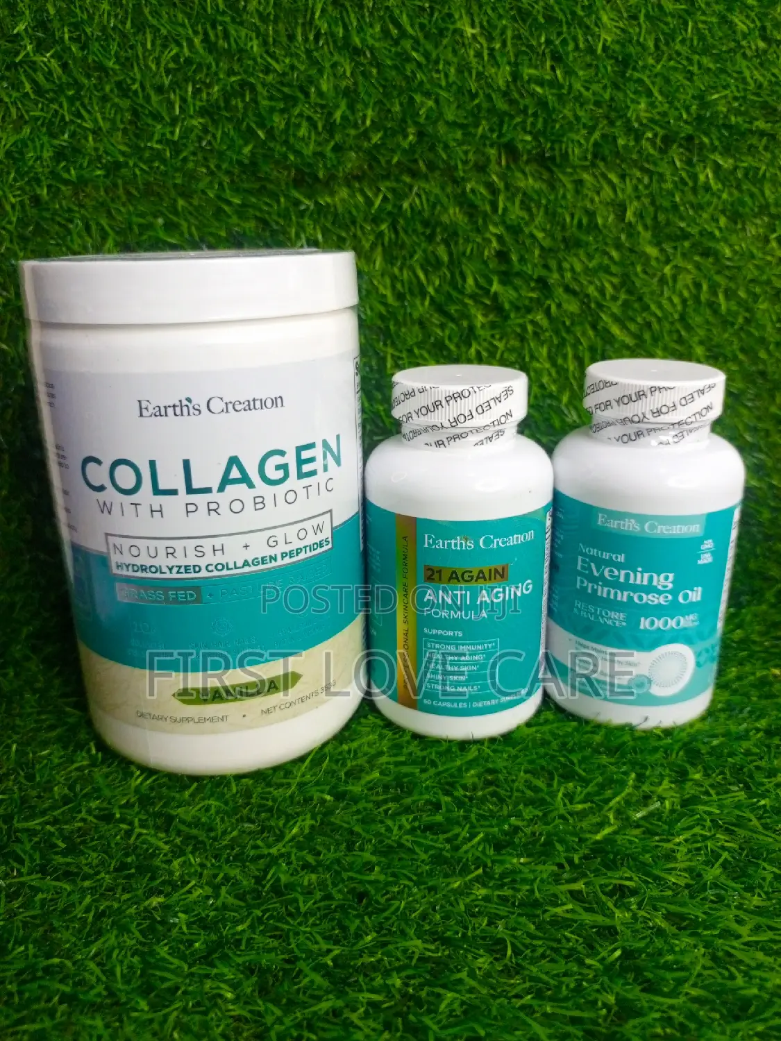 Earth's Creation Collagen , 21 Again Evening Primrose Oil