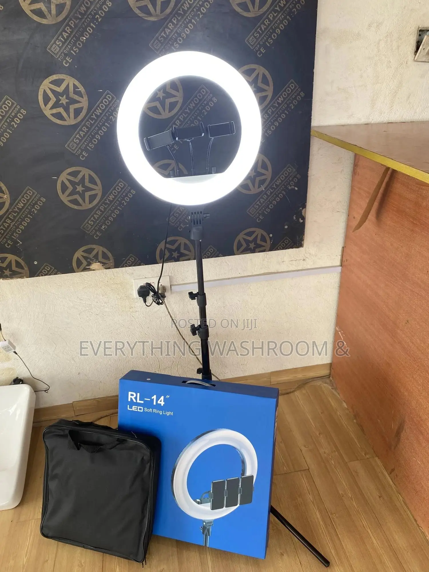 LED 14”Selfie Ring Light-remote Cont-tripod Stand-ring Light