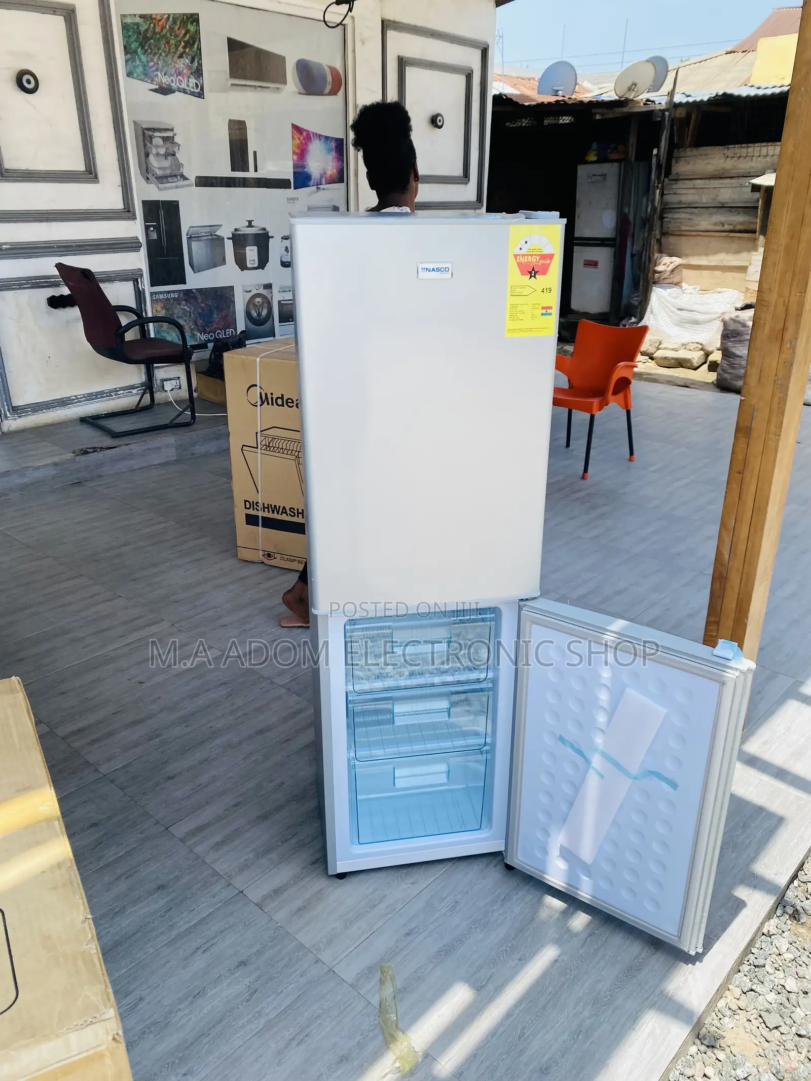 Fast Chilling Nasco Bottom Freezer Fridge(Nasd2-20)Gray.