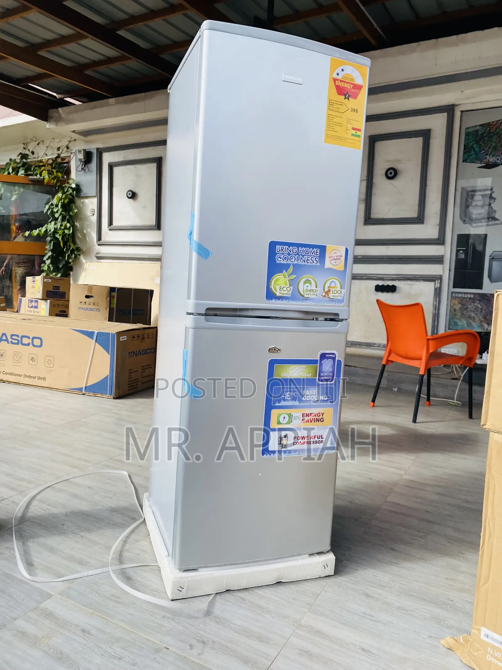 Bottom Freezer Nasco Nasd2-20 2 Door Electric Fridge.