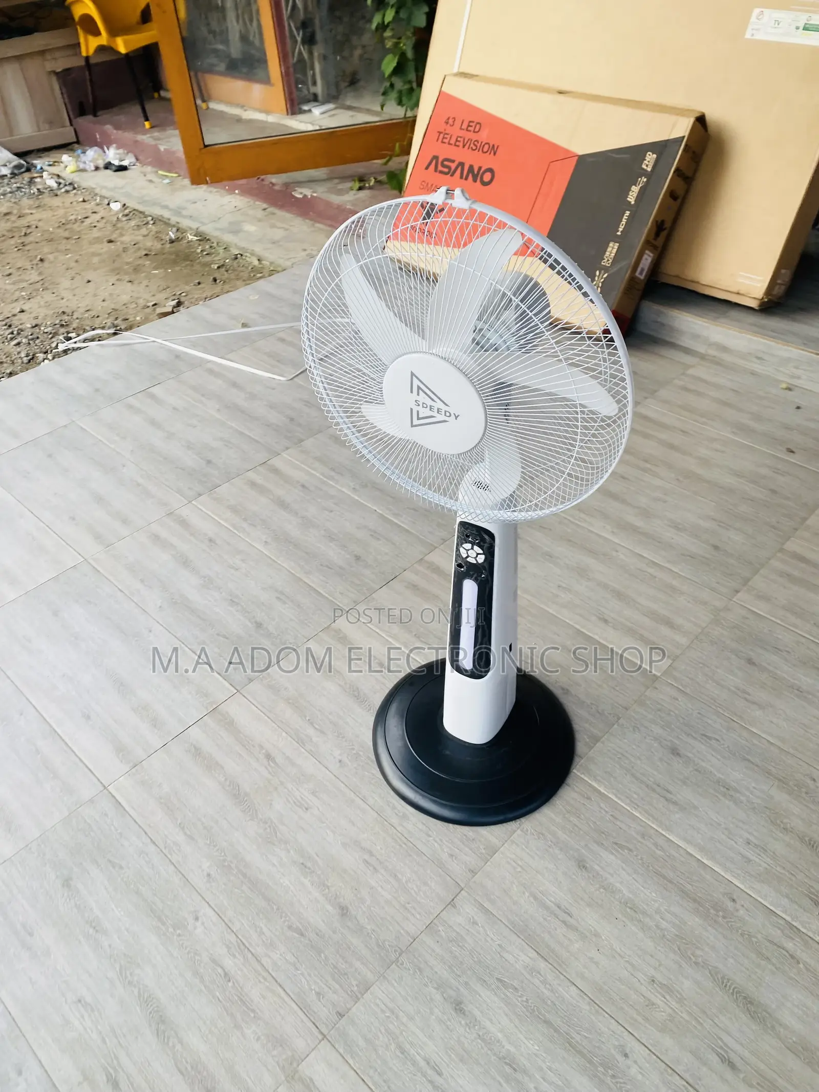 Purchase Speedy Rechargeable Electric Standing Fan.
