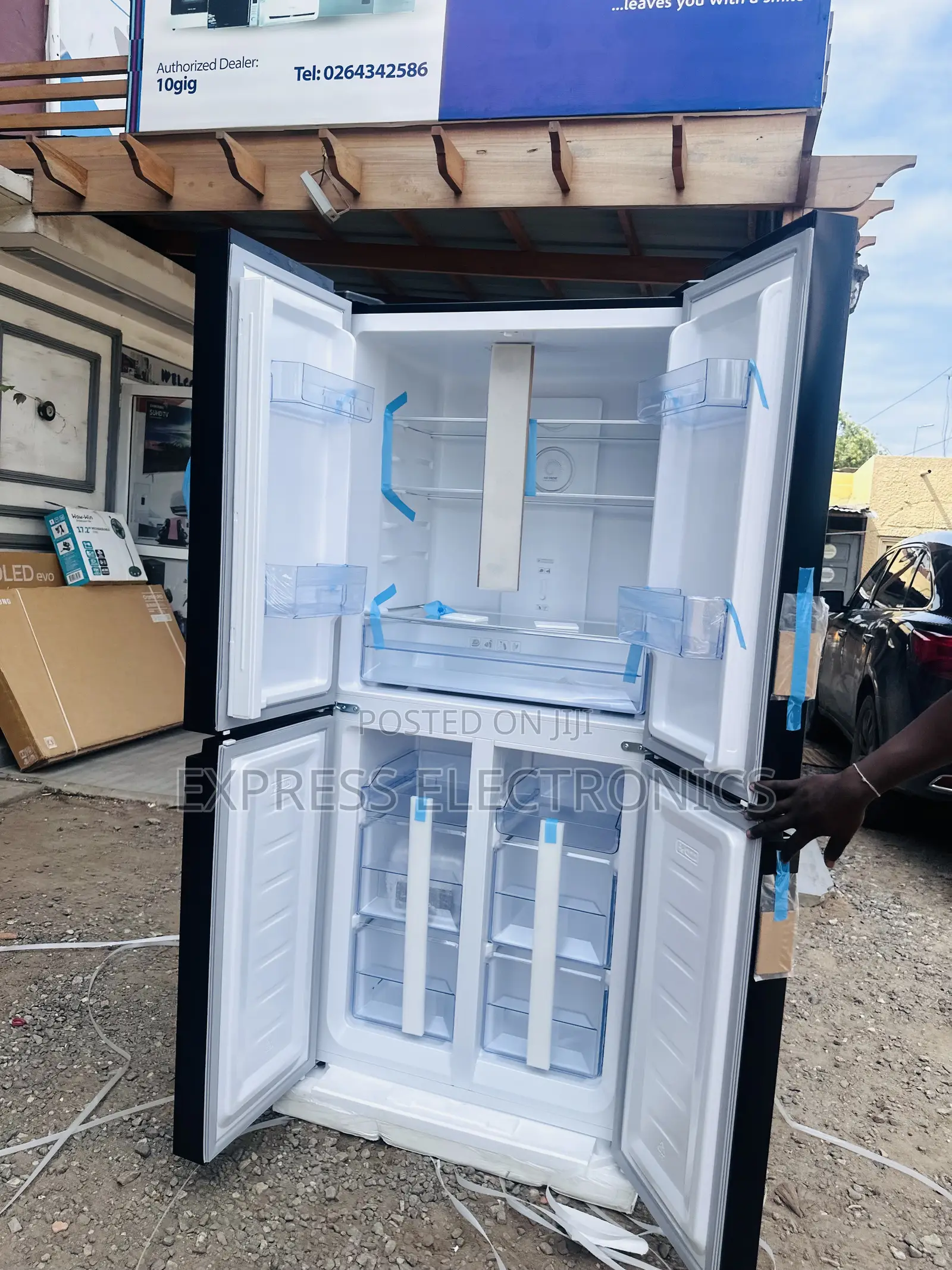 Call and Order for PF-550BSS Pearl Black Side by Side Fridge