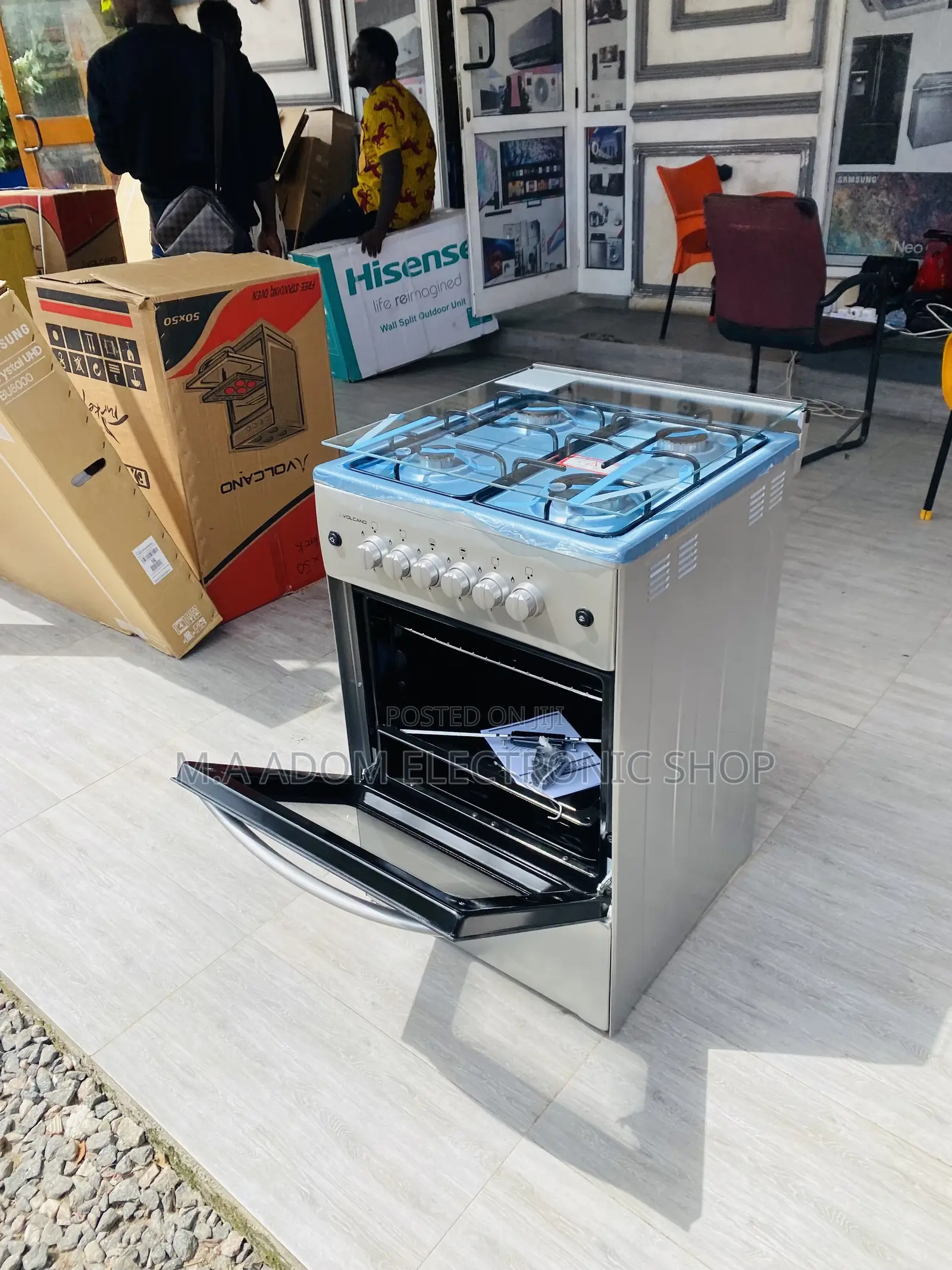 Classic Design Volcano 50x50 Ions Auto Ignition 4 Burner.