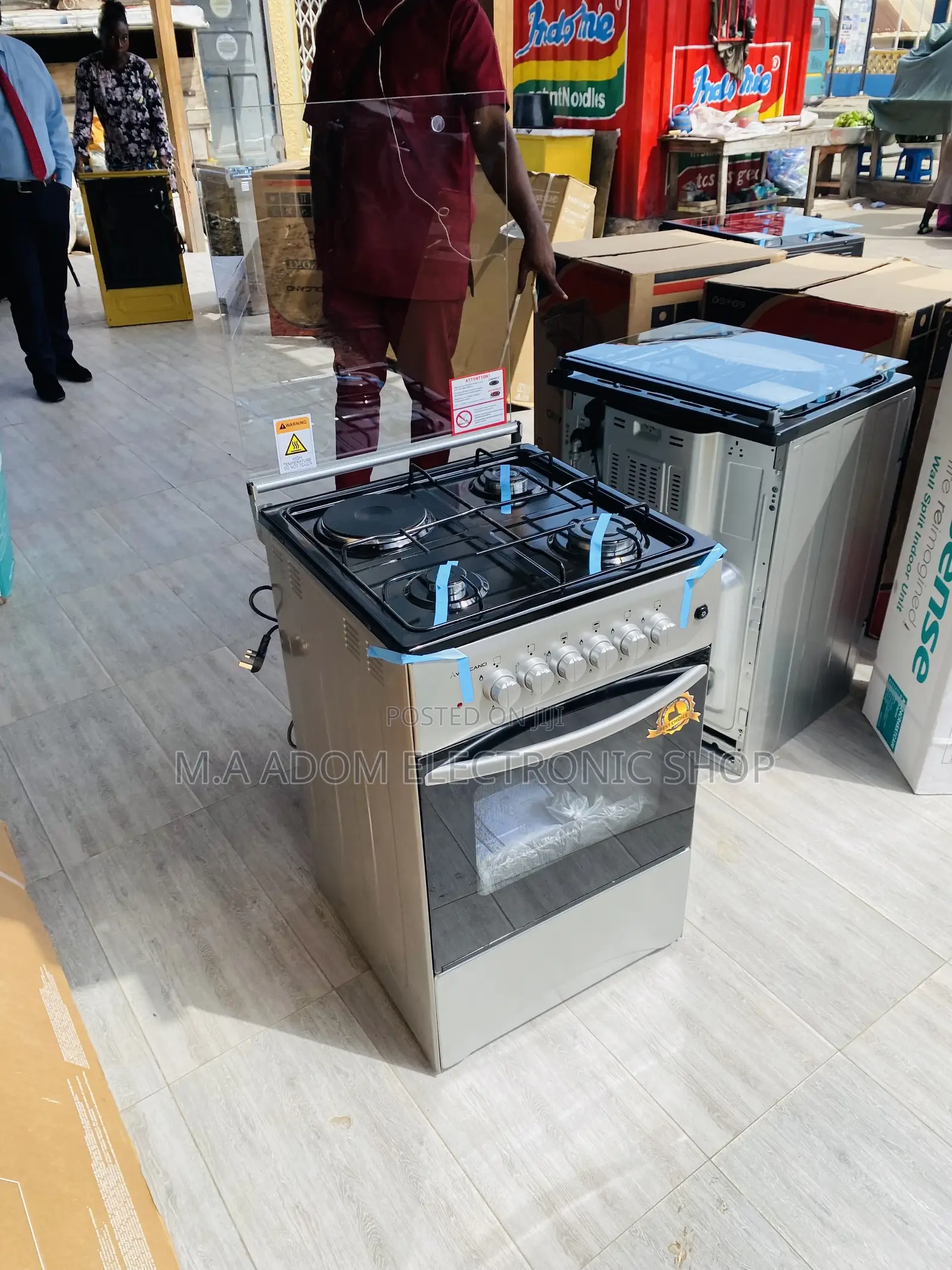 Durable Volcano 50x50 Oven Grill 3 Gas + 1 Electric Cooler